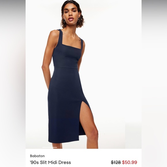 Aritzia Dresses & Skirts - Aritzia Babaton black tank 90’s dress with slit